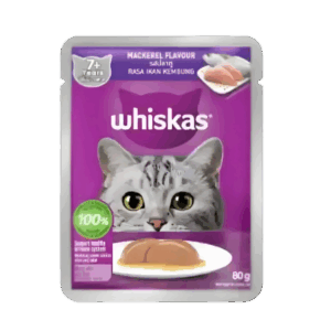 Whiskas Pouch 7+ With Mackerel 80g